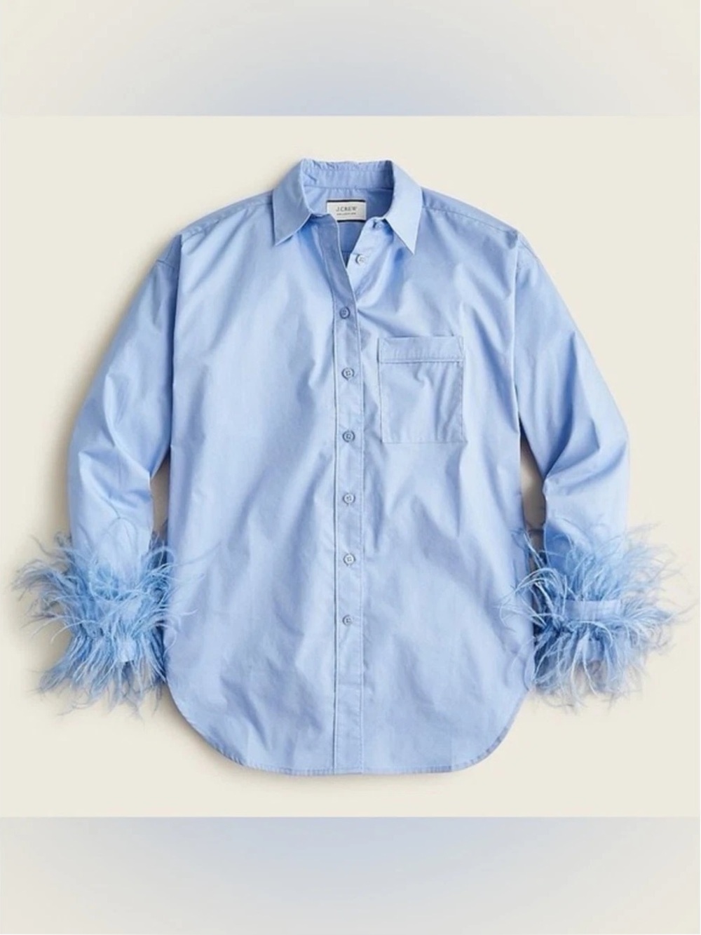 J. Crew Collection feather sleeve button up size 16 NWT